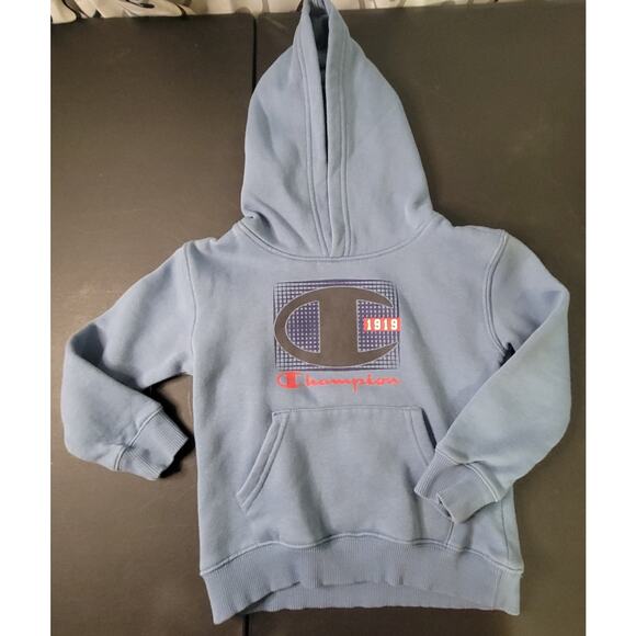 Champion size 5 boys 2 piece outfit pullover hoodie and jogger sweatpants blue - Picture 2 of 9